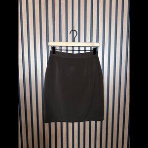 Votre Nom Suit Skirt 38 Womens Brown Green Pleated Microfiber